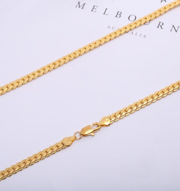 Snake-chain Gold Metal Necklace