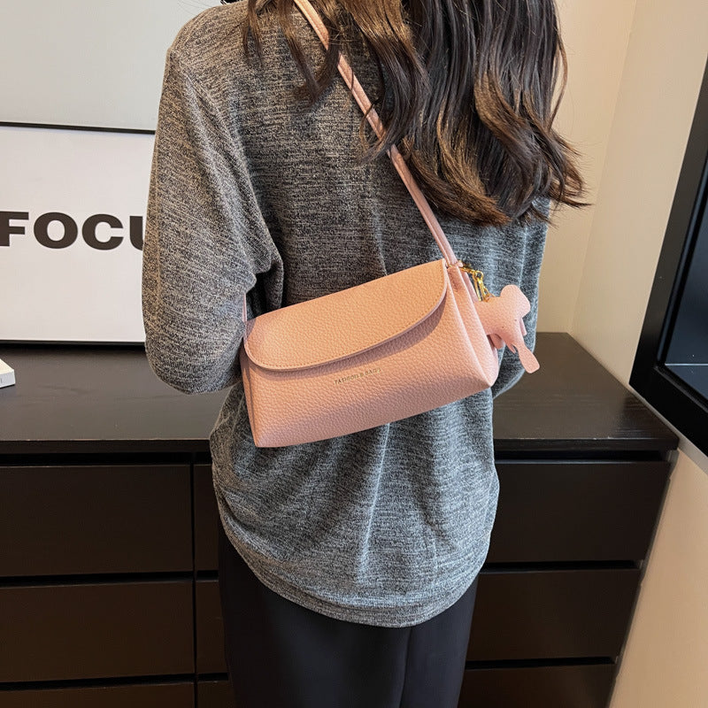 Textured PU Shoulder Bag