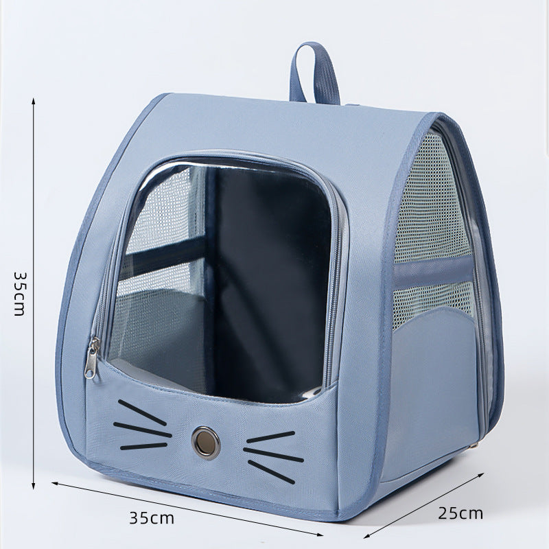 Pet Carrier Backpack, Travel Bag for Small Cats, Rabbits and Dogs, Breathable Mesh Car & Outdoor Carrier