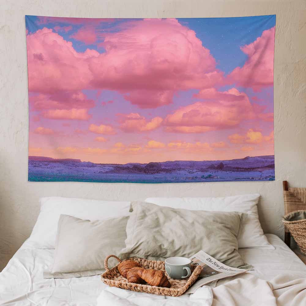 Pink Cloud 80's Retro Dream Wall Tapestry