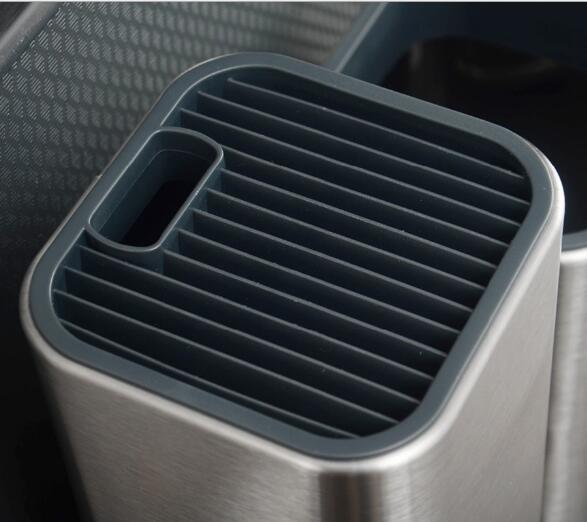 Stainless Steel Knife Stand Large Capacity Storage Holder 8 Inch Multifunction Knives Block For Kitchen Knife
