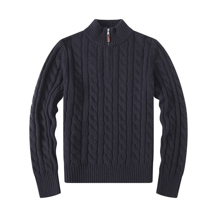 Cable-knit 1/4 Zip Jumper