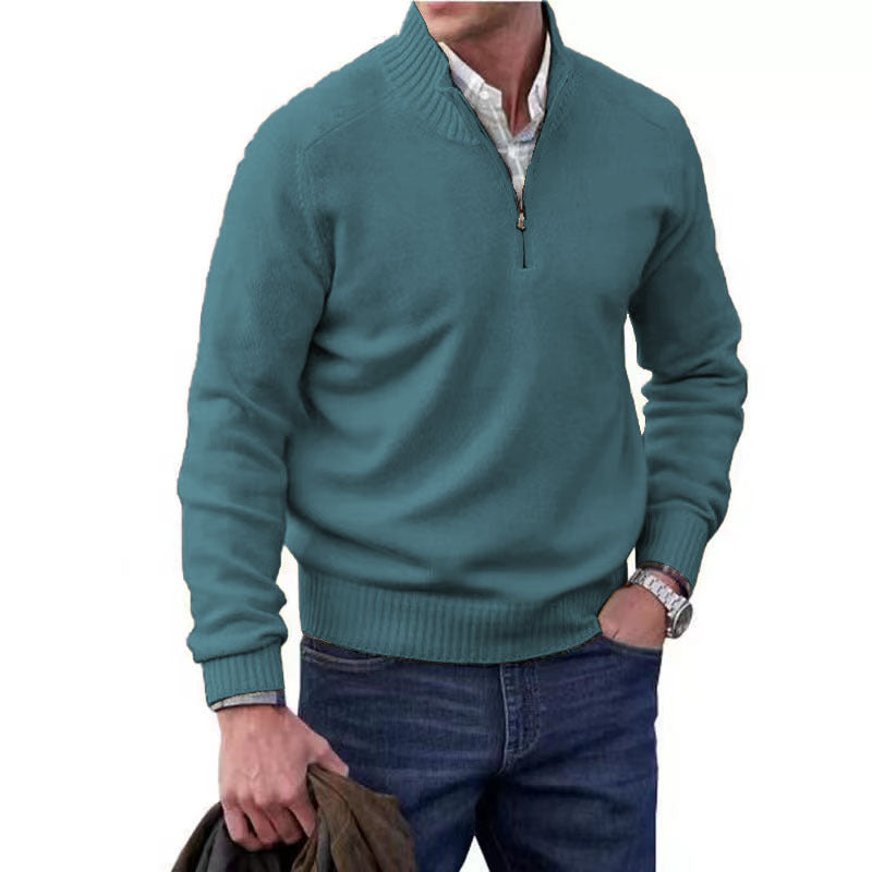 Men's 1/4 Zip Classic Collar Sweater