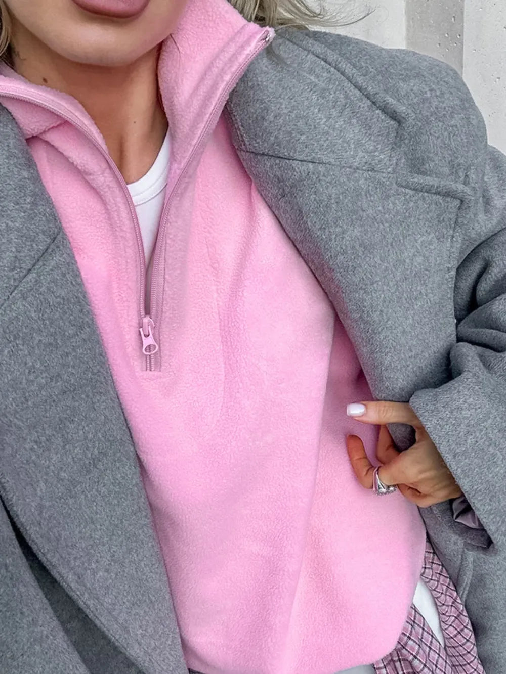 Quarter-zip Long-sleeve Sweatshirt