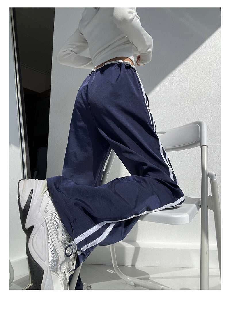Stripped Low-waist Track Pants