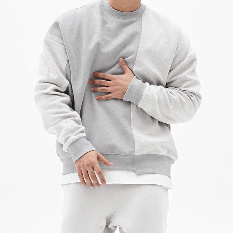 Loose-fit Panelled Crew Sweater