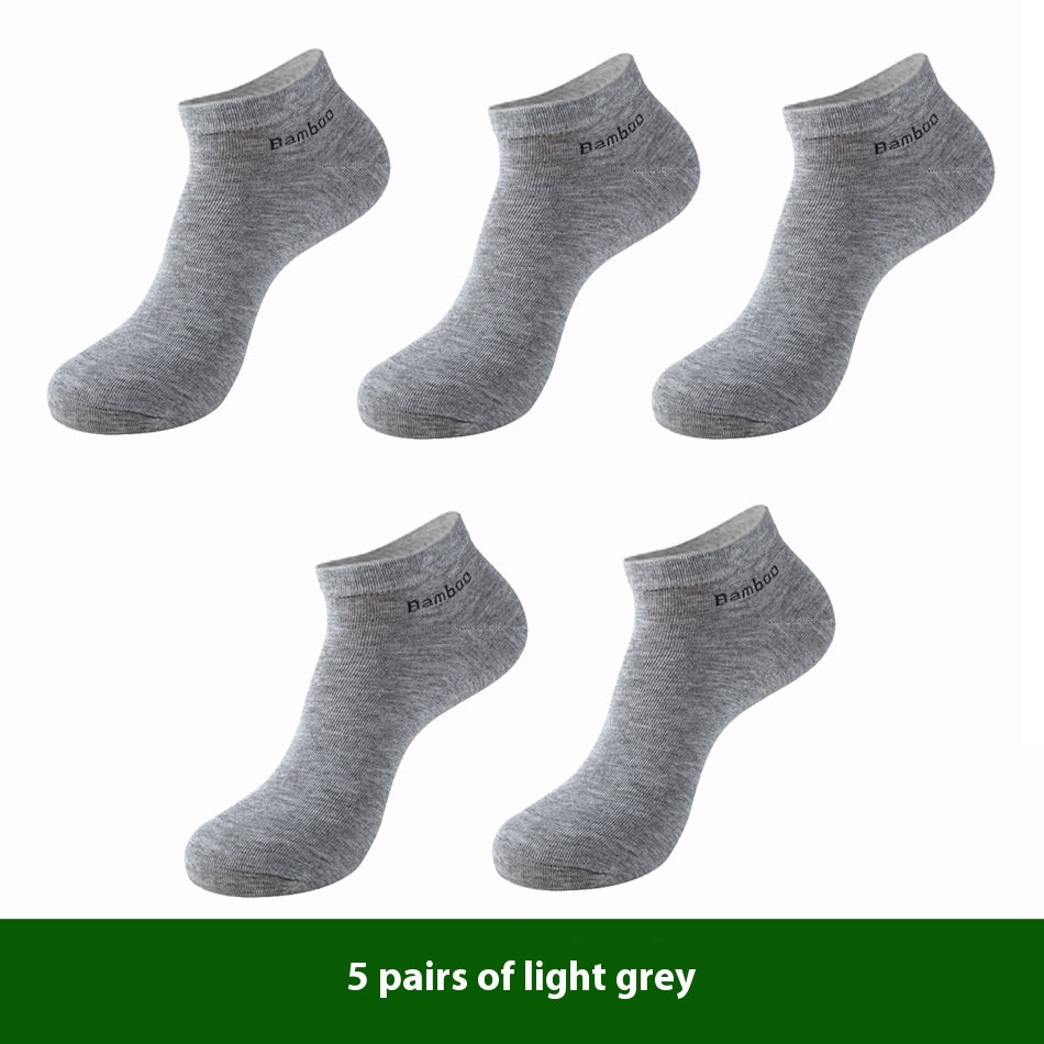 Men's Breathable Bamboo Fiber Trainer Short Socks