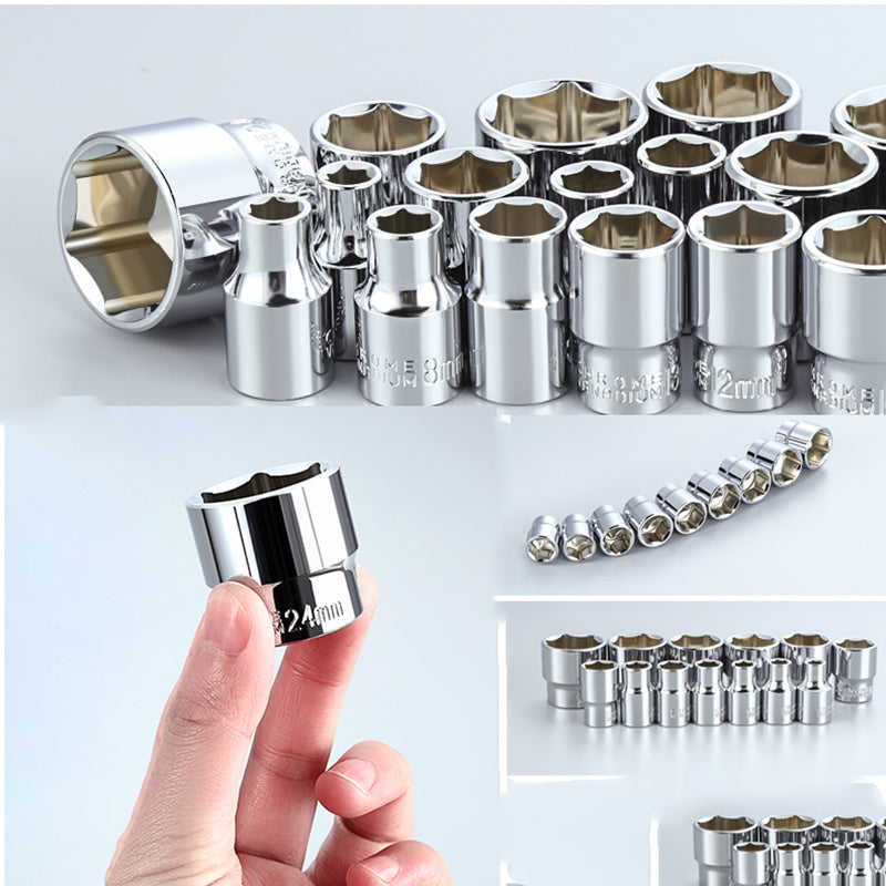 46-Piece Auto repair tool ratchet quick socket wrench set