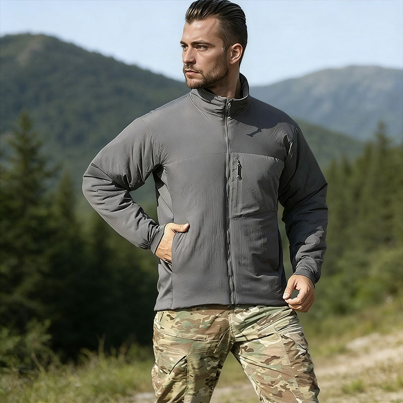 Lightweight Water-Resistant Padded Hooded Tech Jacket for Outdoors, Hiking & Daily Wear