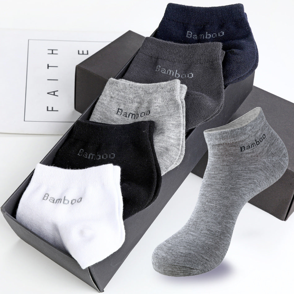 Men's Breathable Bamboo Fiber Trainer Short Socks
