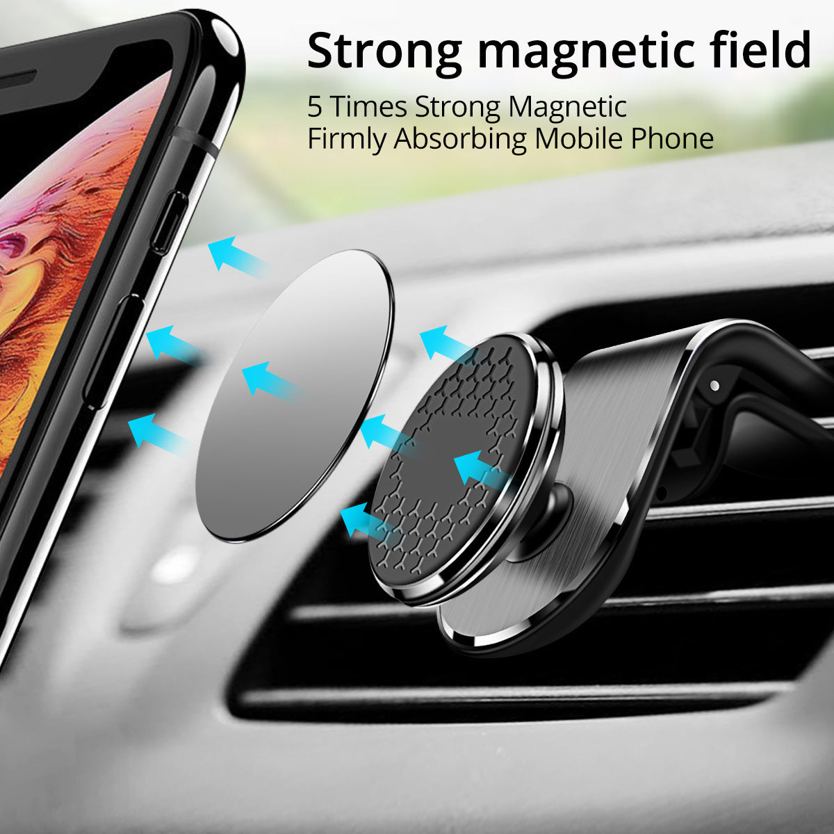 Magnetic Air Vent Car Phone Holder with 360 Rotation