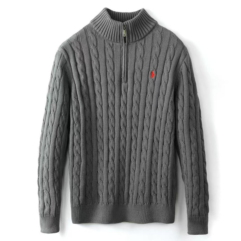 Cable-knit 1/4 Zip Jumper