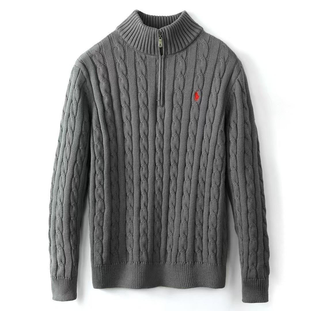 Cable-knit 1/4 Zip Jumper