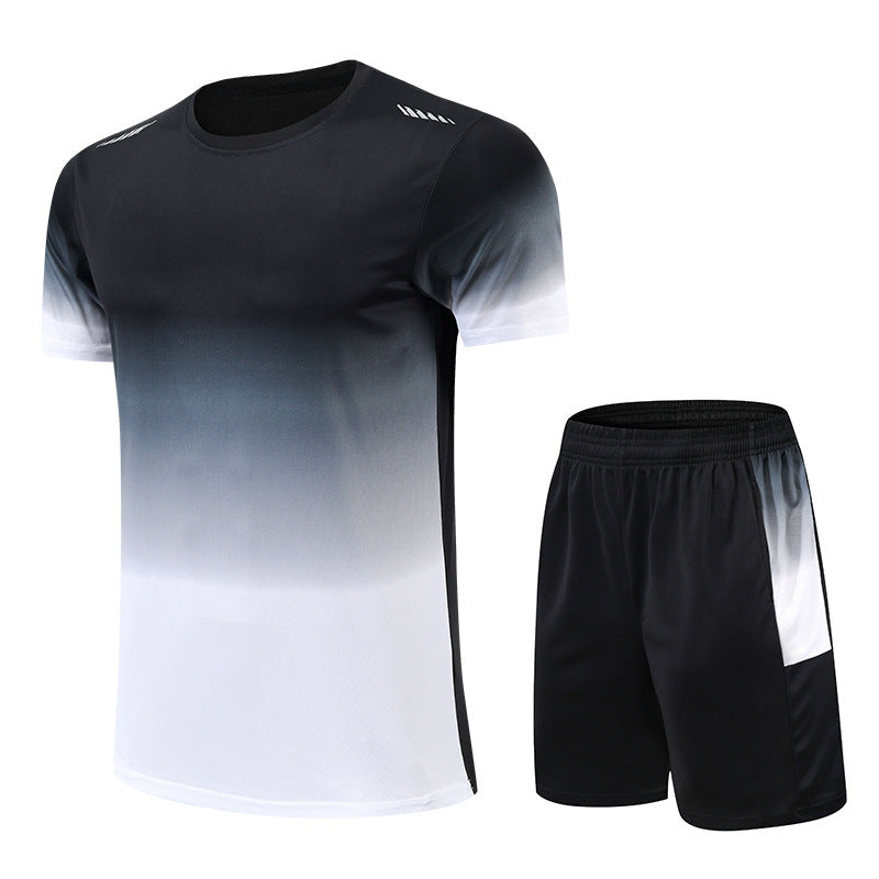 Men’s Poly Gradient Training T-Shirt & Short Set
