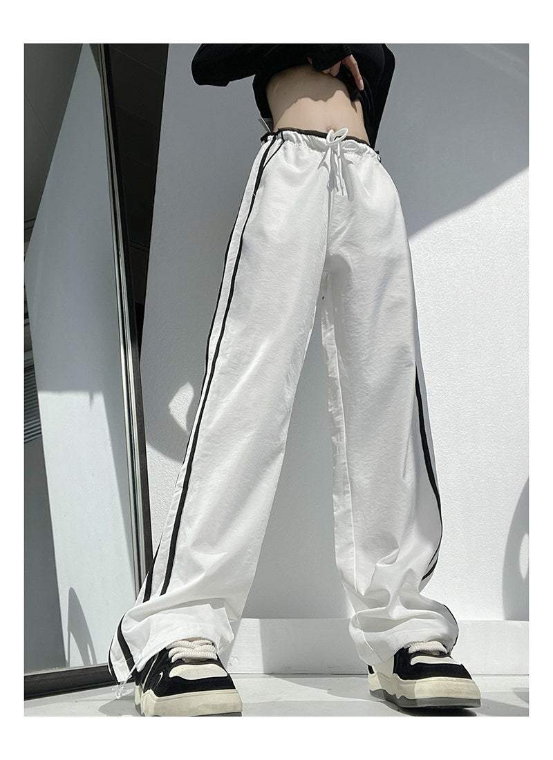 Stripped Low-waist Track Pants