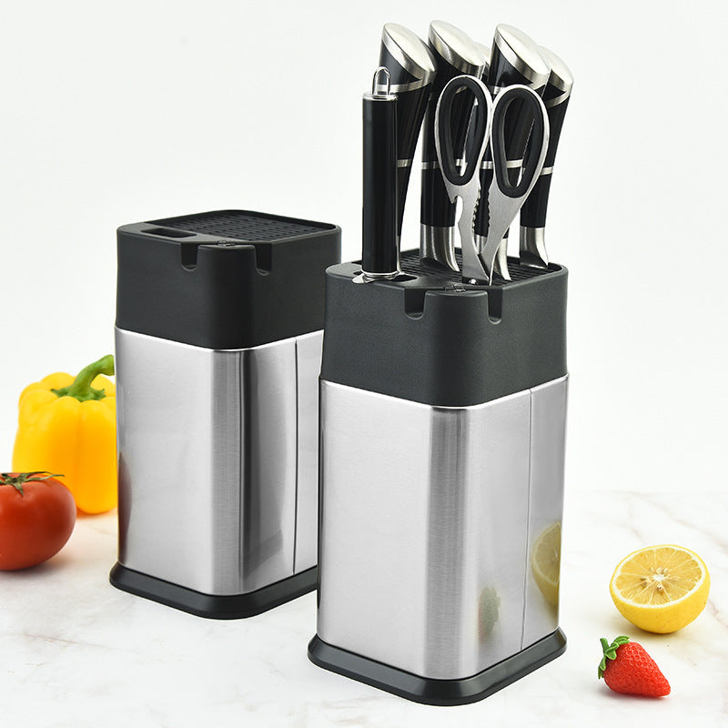 Multifunctional Stainless Steel Knife Block & Sharpener