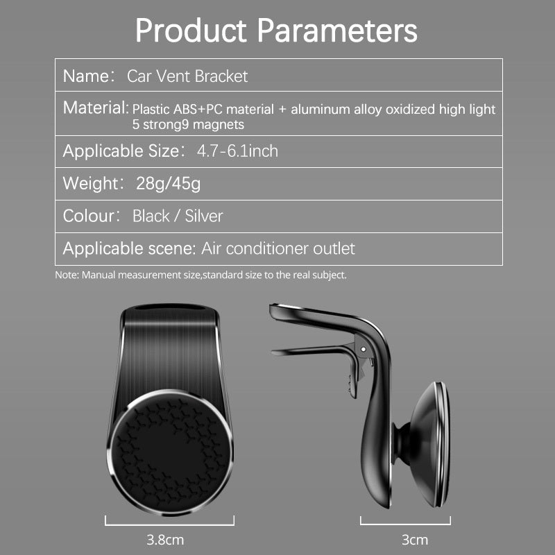 Magnetic Air Vent Car Phone Holder with 360 Rotation