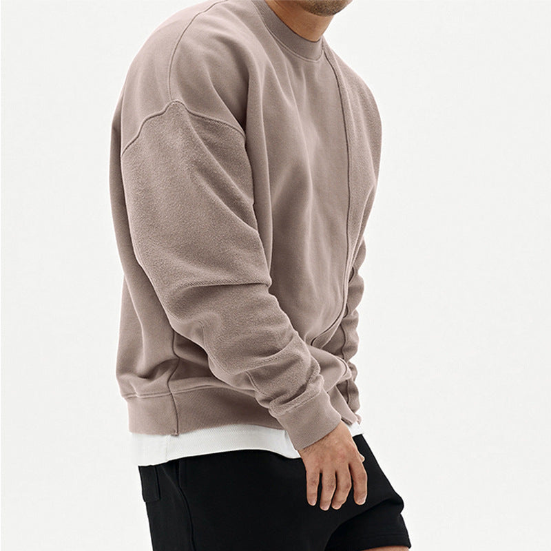 Loose-fit Panelled Crew Sweater