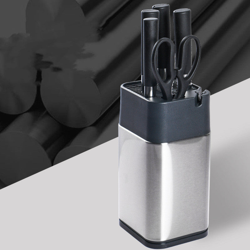 Multifunctional Stainless Steel Knife Block & Sharpener