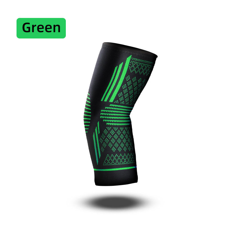 Sports elbow knitted protection with four-way elastic stretch