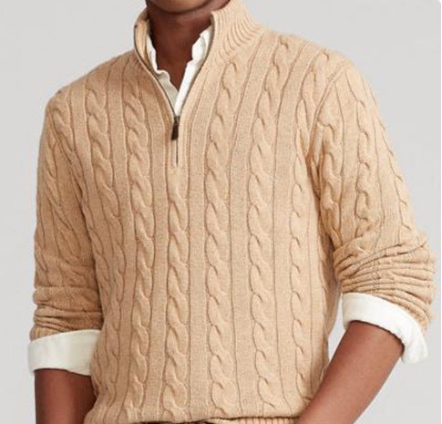 Cable-knit 1/4 Zip Jumper