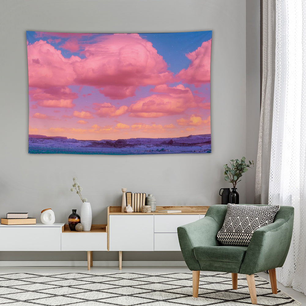 Pink Cloud 80's Retro Dream Wall Tapestry