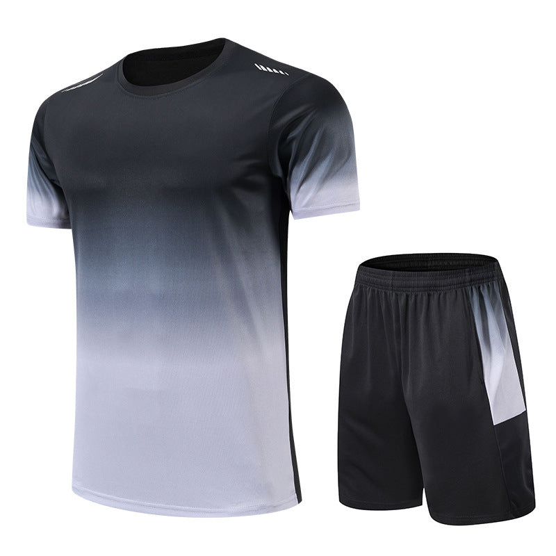 Men’s Poly Gradient Training T-Shirt & Short Set