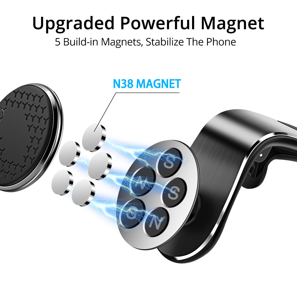 Magnetic Air Vent Car Phone Holder with 360 Rotation