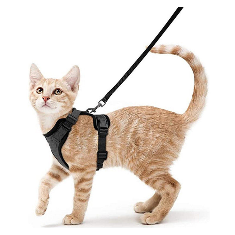 Cat Harness and Leash with Easy Control, Escape-Proof - Soft Adjustable Vest Harness for Walking Cats