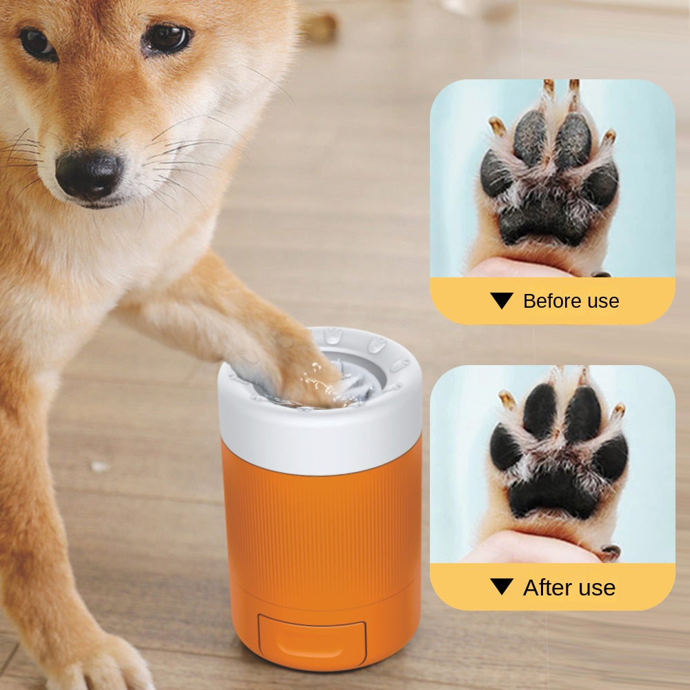 Pet Foot Washing Cup Paw Cleaning Tool With Towel