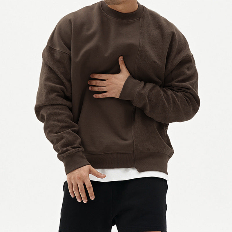 Loose-fit Panelled Crew Sweater