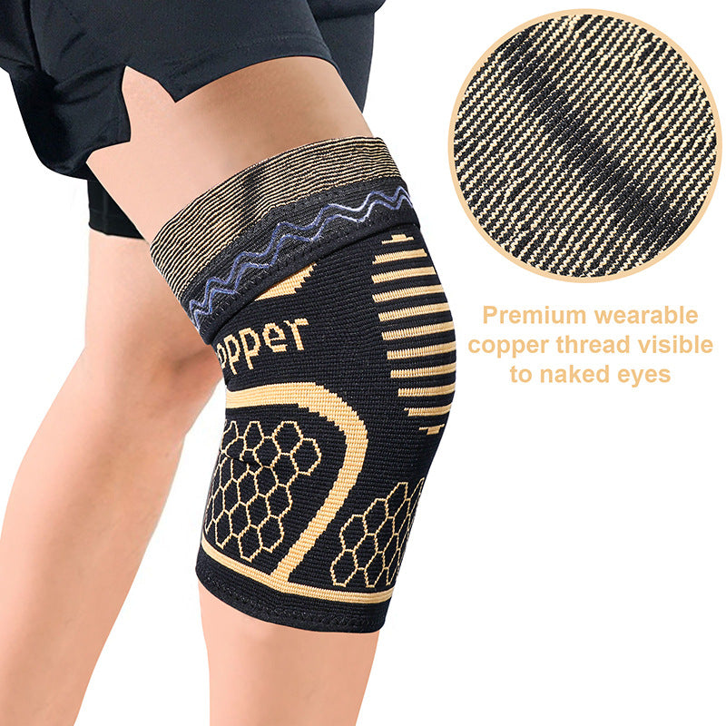 Moisture-wicking Sport Knee Pads with Deodorising Copper Ion Pads