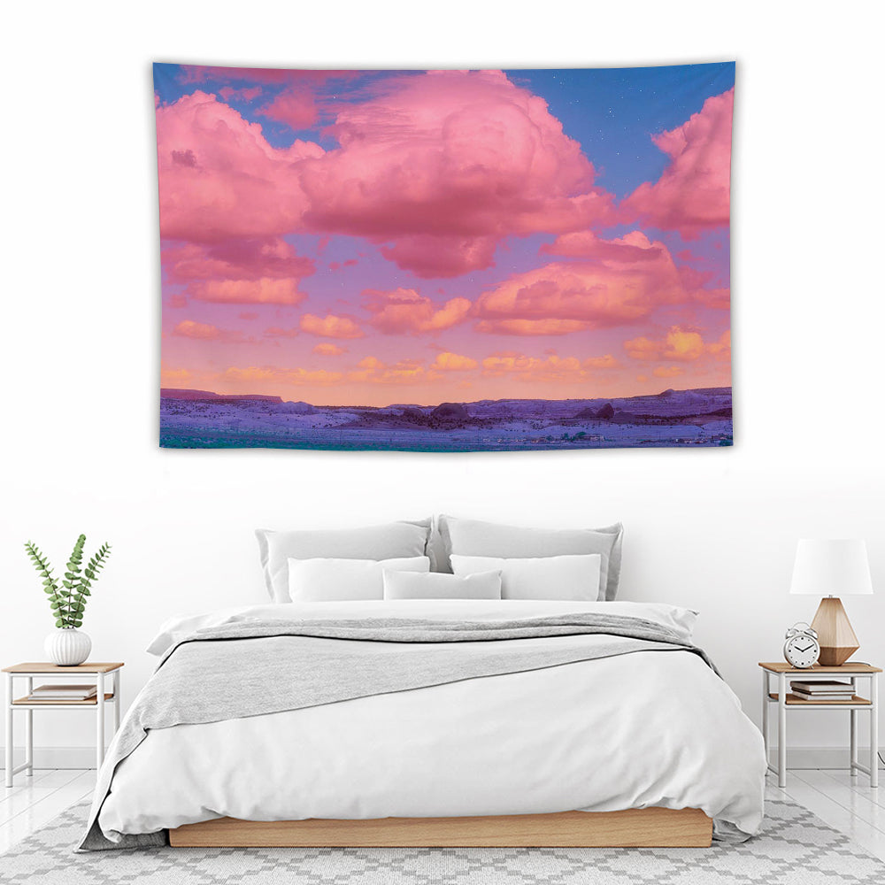 Pink Cloud 80's Retro Dream Wall Tapestry
