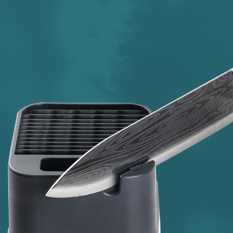 Multifunctional Stainless Steel Knife Block & Sharpener