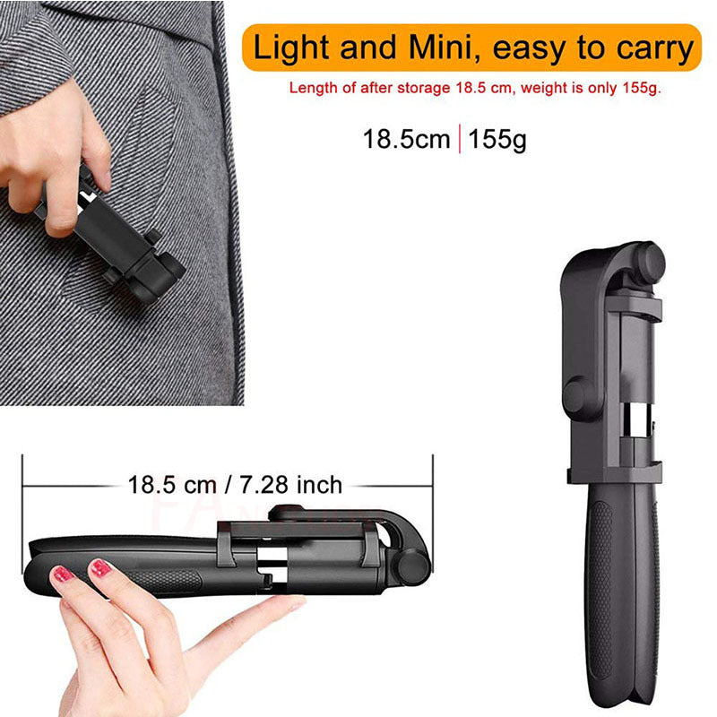 Universal Selfie Stick with Remote (Compatible with All Smartphones)