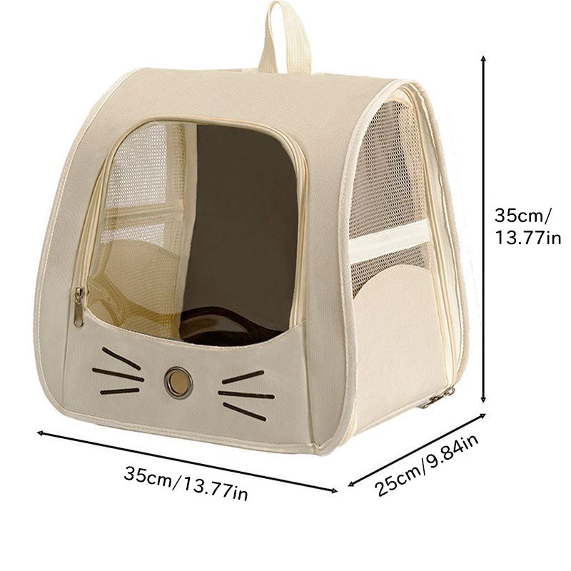 Pet Carrier Backpack, Travel Bag for Small Cats, Rabbits and Dogs, Breathable Mesh Car & Outdoor Carrier