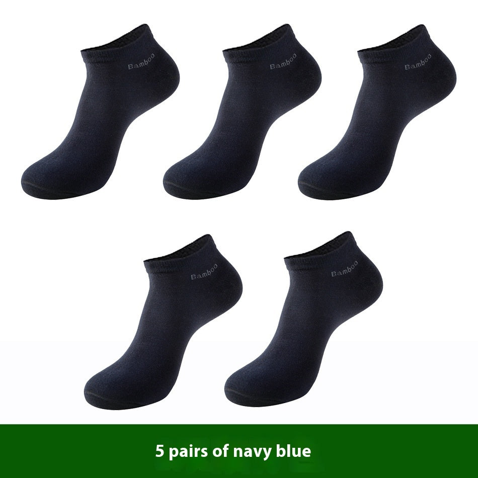 Men's Breathable Bamboo Fiber Trainer Short Socks