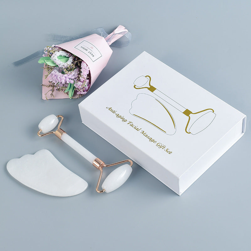 Natural Jade Face Care Roller Set