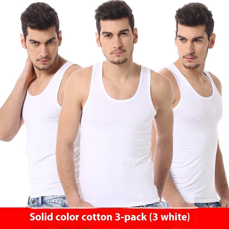 3 Pack Men's Solid Colour Vest