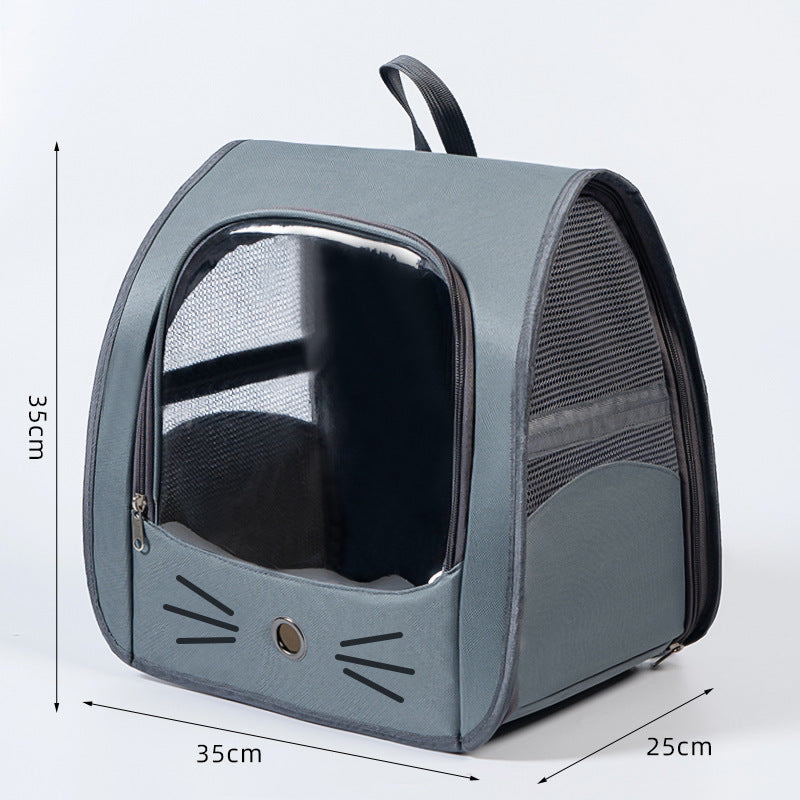 Pet Carrier Backpack, Travel Bag for Small Cats, Rabbits and Dogs, Breathable Mesh Car & Outdoor Carrier