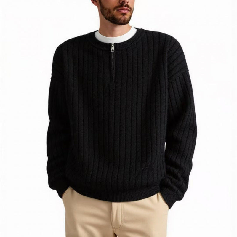 Loose-fit Knitted 1/4 Zip
