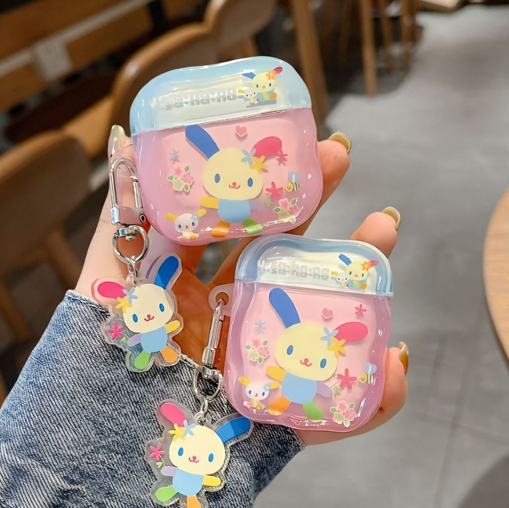 Cute Flower Bunny Earphone Case, Compatible with AirPods 4/3 and Pro Models