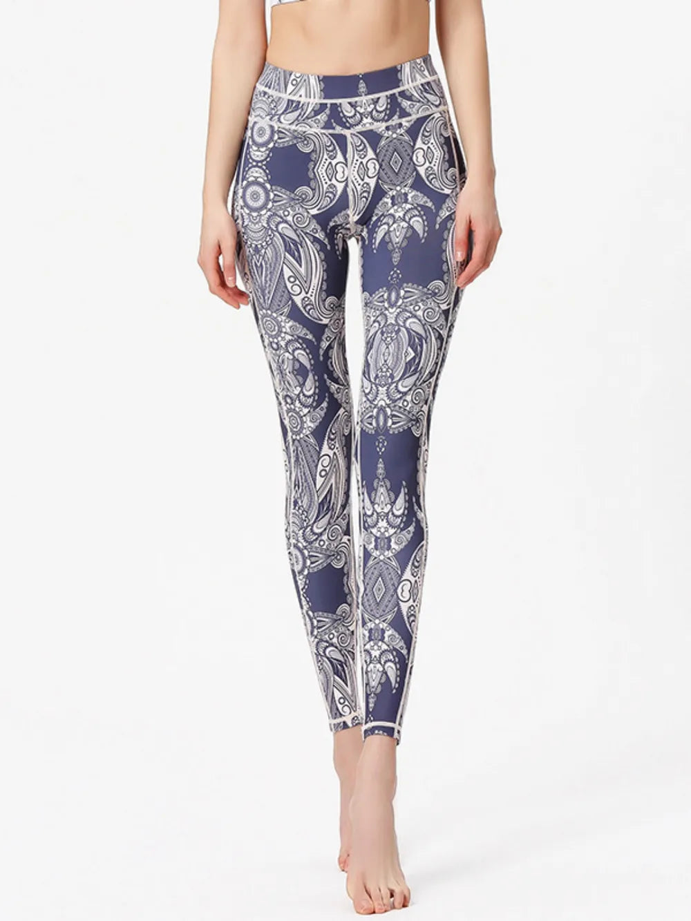 Printed Active High-Rise Waist Leggings