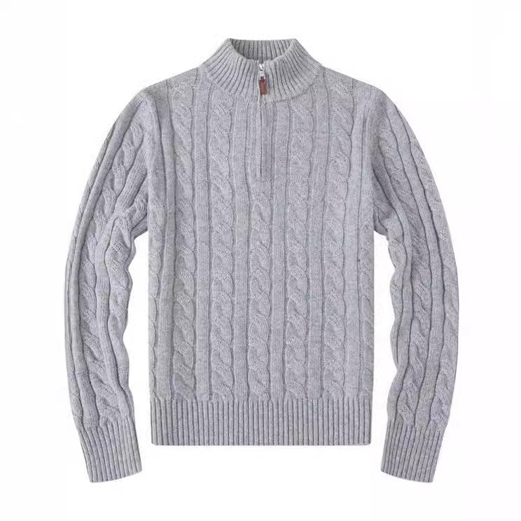 Cable-knit 1/4 Zip Jumper