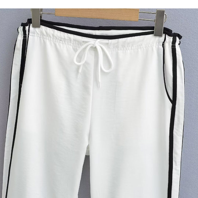 Stripped Low-waist Track Pants