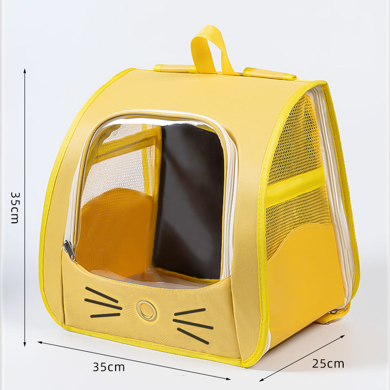Pet Carrier Backpack, Travel Bag for Small Cats, Rabbits and Dogs, Breathable Mesh Car & Outdoor Carrier