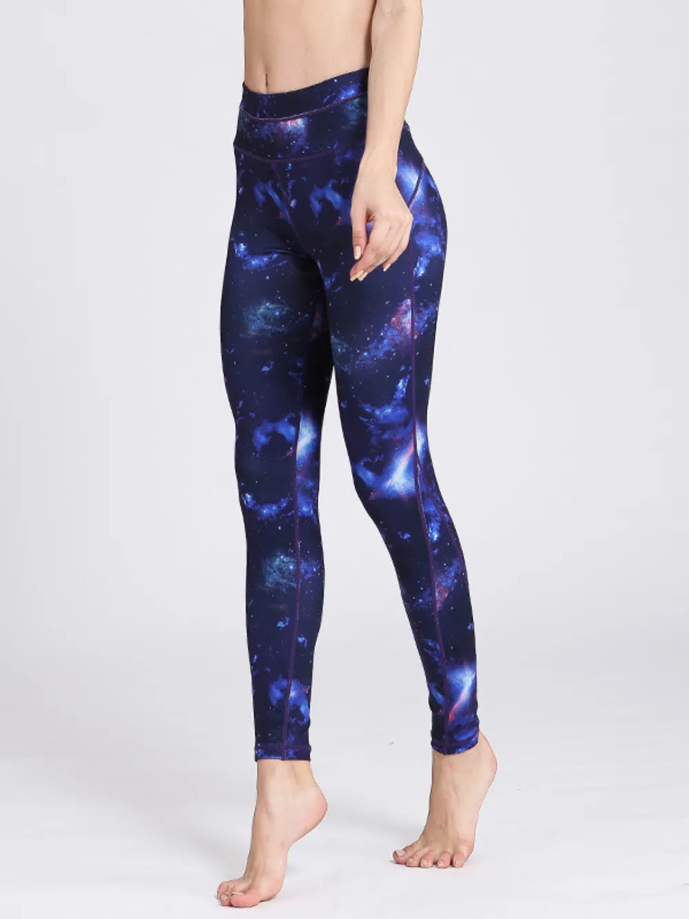 Printed Active High-Rise Waist Leggings