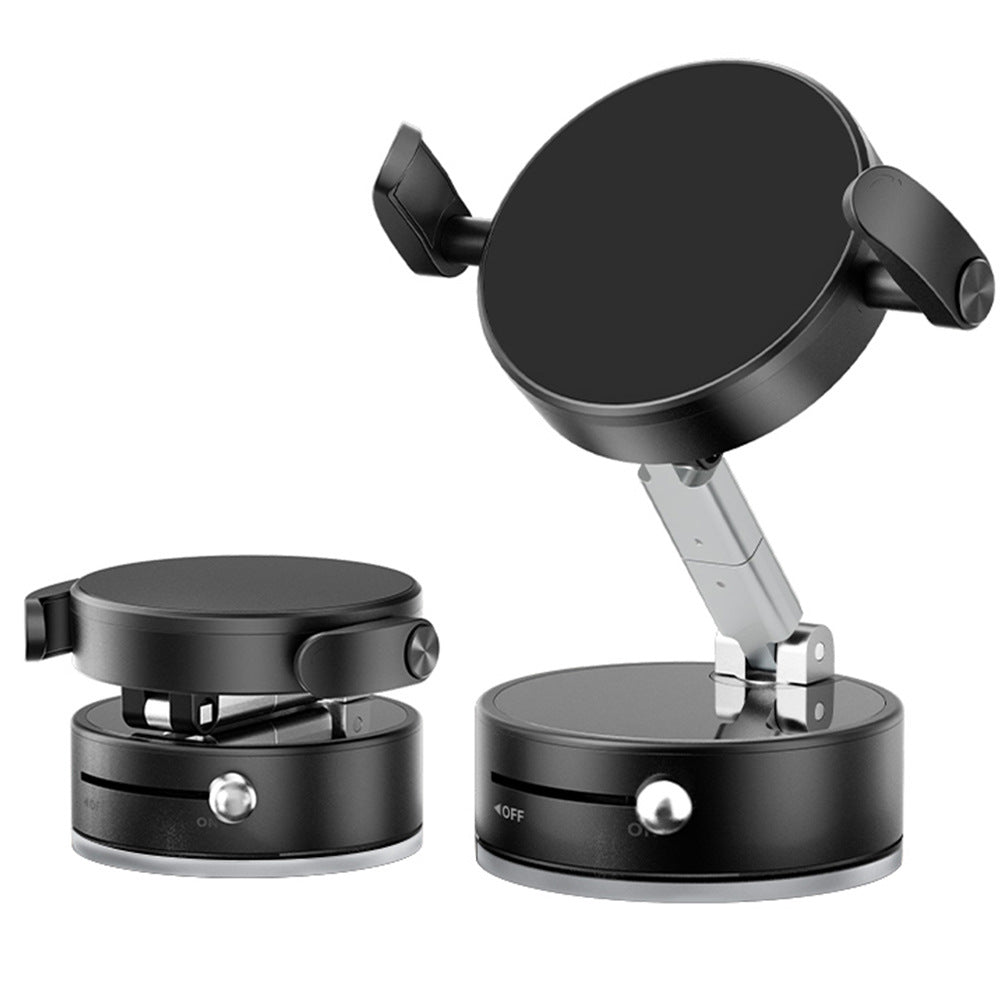 Suction cup car vacuum phone holder with magnet