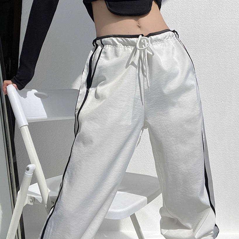 Stripped Low-waist Track Pants