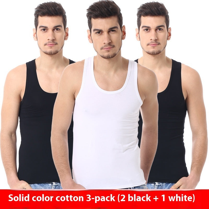 3 Pack Men's Solid Colour Vest